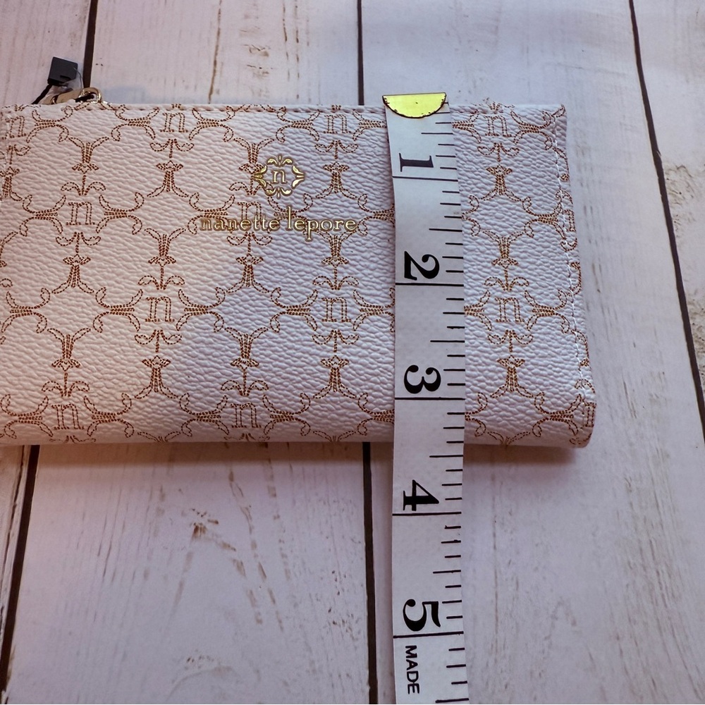 Nanette Lepore | Mya Slim Bifold Wallet, Cream and Gold - Picture 8 of 8